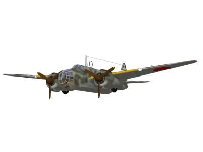 kawasaki Ki48 Lily 3D model