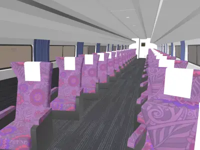 Amtrak Budd Metroliner Low-poly 3D model