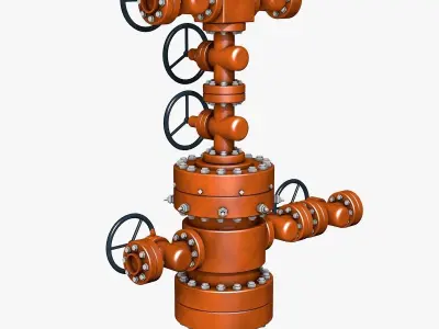 Industrial Equipment Red Regulator 3D model
