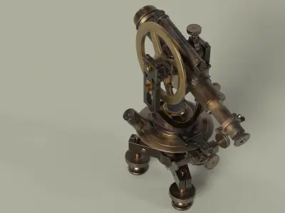 Theodolite PBR Game-Ready Low-poly 3D model