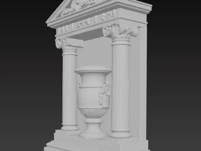 Ancient Greek Wall Relief Decor Series 4 3D print model