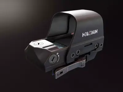 Holosun HS510C Reflex Sight Low-poly 3D model