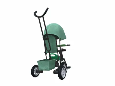 Baby stroller tricycle 01 3D model
