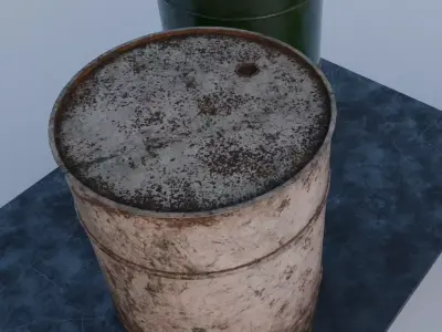 Oil Barrel Free low-poly 3D model get