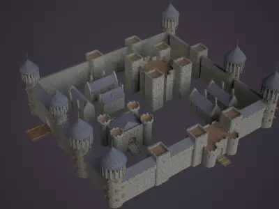 Castle constructor vol2 PBR Low-poly 3D model