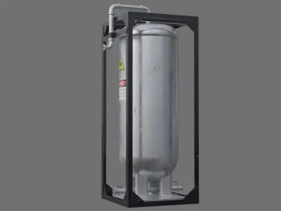 Oil Storage 1F Low-poly 3D model