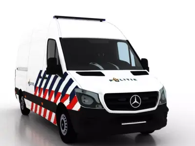 Mercedes Benz Sprinter L2H2 2015 Netherlands Police Prison 3D model