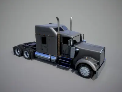 American Truck 9 and upgrades - Mobile Asset Low-poly 3D model Low-poly 3D model