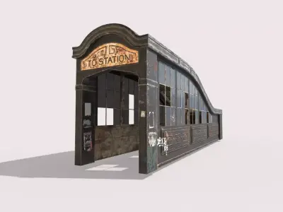 Old Subway Entrance 3D model