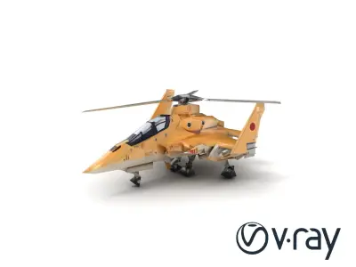 ThunderBolt II Desert-Camouflage Armored Helicopter model pack Low-poly 3D model