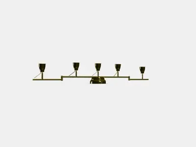 BAROMETER Ceiling track 5-spots Low-poly 3D model