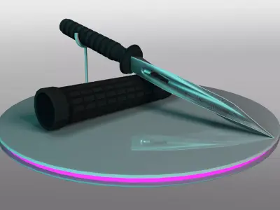 Military Twist dagger 3D model