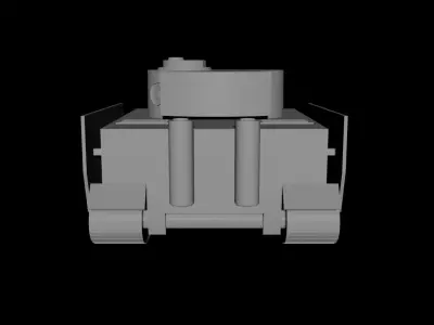 Tiger lowpoly tank Free low-poly 3D model