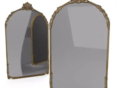 Antique Frame Mirror Low-poly 3D model