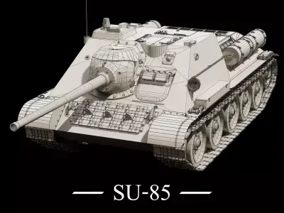 SU-85 - Base Mesh 3D model
