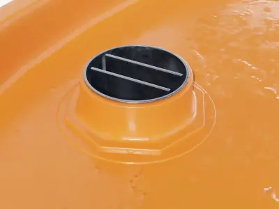 Steel Barrel - Orange - Clean 3D model