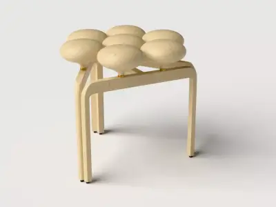 Utzon Stool Free low-poly 3D model
