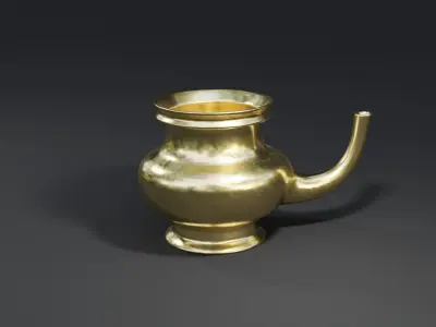Traditional Kerala brass Kindi 3D model