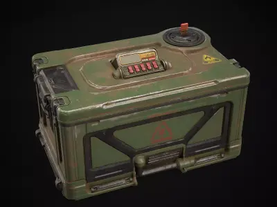 Sci fi Crate Game ready Free 3D model