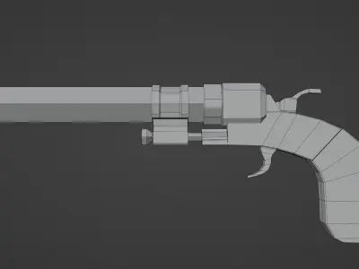 Shotgun Pistol Low-poly  Low-poly 3D model