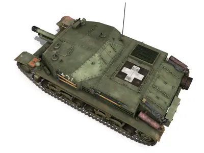 43M Zrinyi II - Hungarian Assault Gun - 3rd Battery 34 3D model