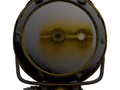 Industrial Steampunk Weathered Spotlight 3D model