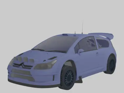 Citroen C4 Rally Car Low-poly 3D model
