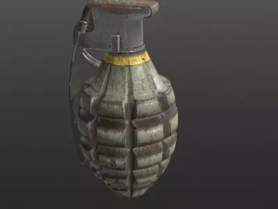 MK2 GRENADE Low-poly 3D model 4