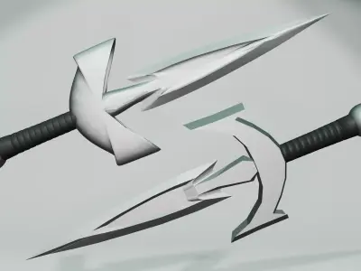 Daggers pair of swords Free 3D model