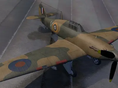 Hawker Hurricane Mk-2b 3D model
