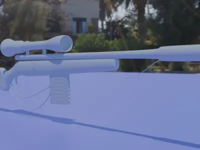 4 Stylized Guns Free low-poly 3D model