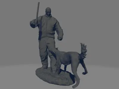 Dog trophy 3D print model