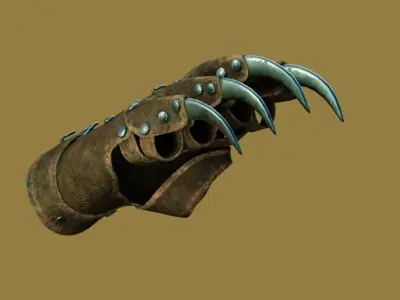 Claws Gauntlet Low-poly 3D model