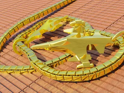 Sukhoi Su-35S Fighter jet gold pendant 3D print models 3D print model