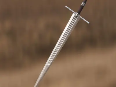 High End Sword for Games and Cinematics 05 Low-poly 3D model