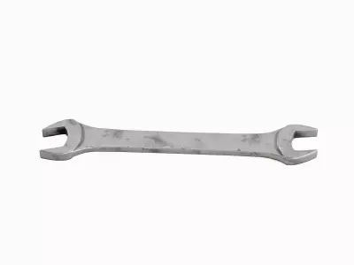 Old Steel Wrench Set Low-poly 3D model