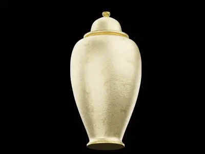 Golden Jar Low-poly 3D model
