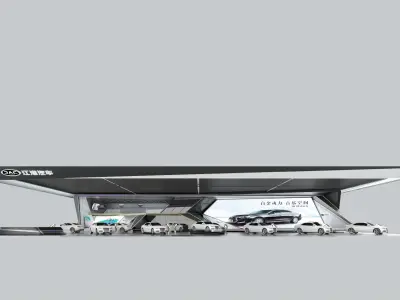 auto booth  3D model by chenchenchangchang