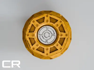 Sci-Fi Cylinder Prop Low-poly 3D model