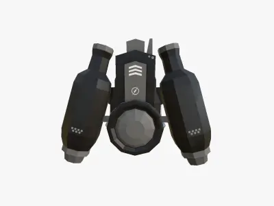 Jetpack Low Poly H04 - SciFi Character Design Low-poly 3D model
