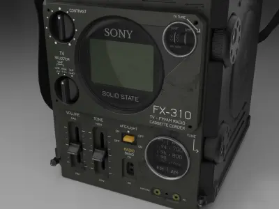 SONY Radio TV Cassette FX-310 electronic 3D model
