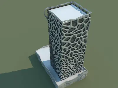 Futuristic Skyscraper 3 3D model purchase