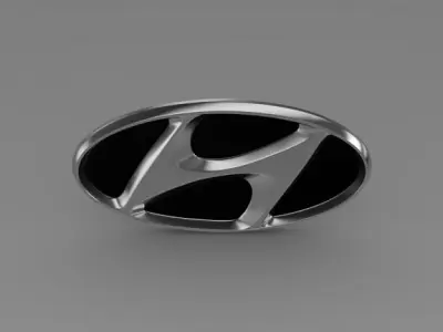 Hyundai company logo 3D model