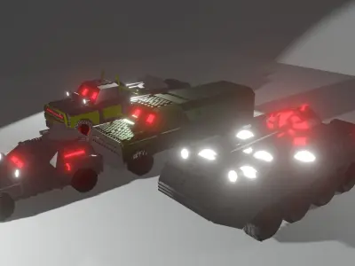 SCIFI Military pack Low-poly 3D model