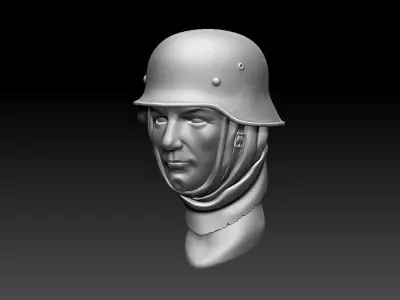 helmet wwii german 3D print model