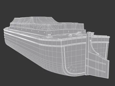 Industrial Barge B 3D model