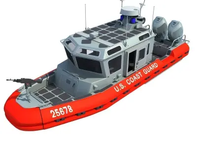 Boat of Coast Guard Defender 3D model