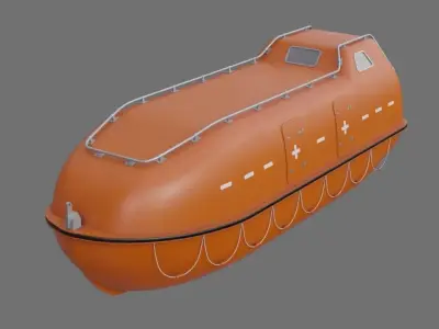 Lifeboat 1A Low-poly 3D model