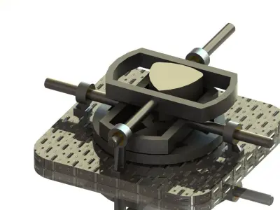 Converter of rotational to linear motion 3D model