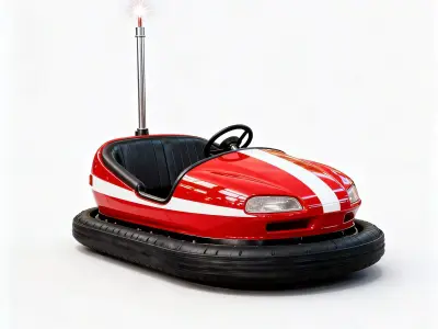 Retro 1960s Bumper Car 3D Model Low-poly 3D model